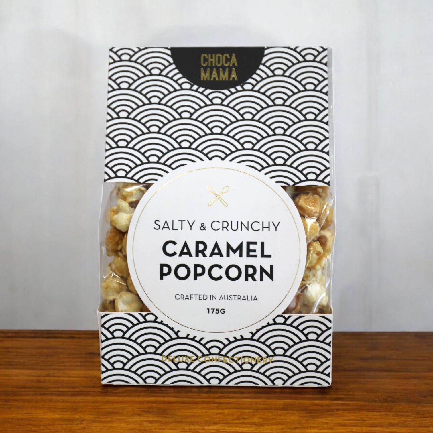 Chocomama - Salty & Crunchy Caramel Popcorn in Large Window Box 175g